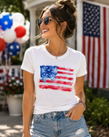4th of July Bow and Flag