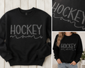 Hockey Mom with Glitter Puff Design