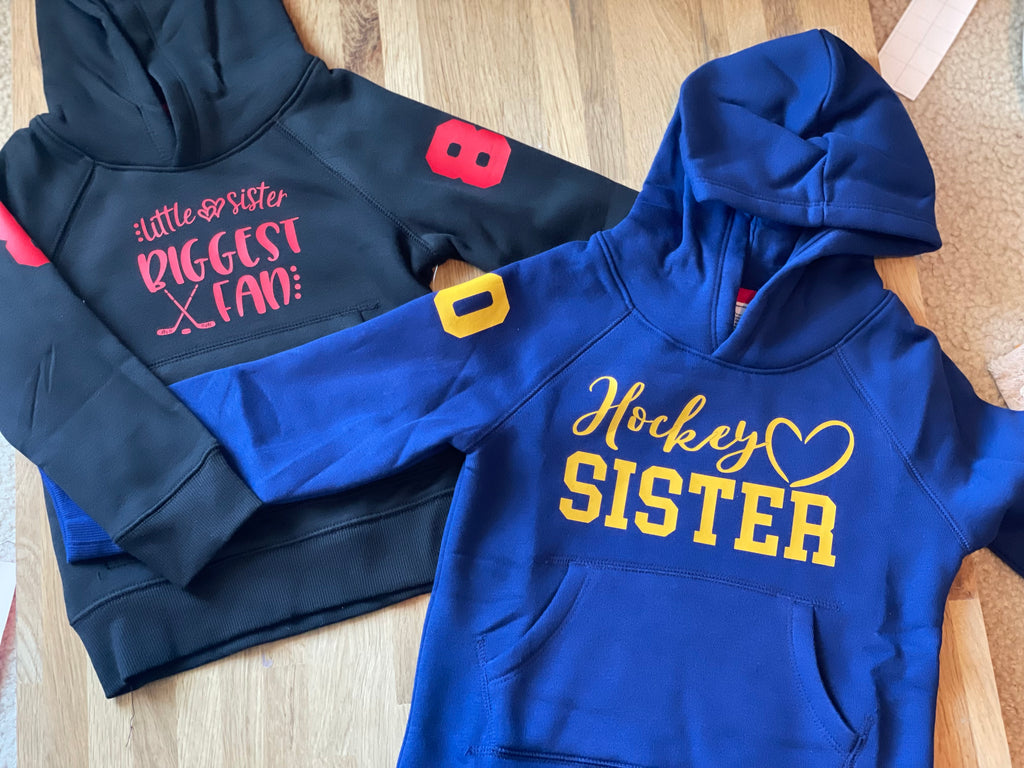 Hockey Sister Hoodie – Cute & Cozy Rink-Side Sweatshirt for Proud Sisters