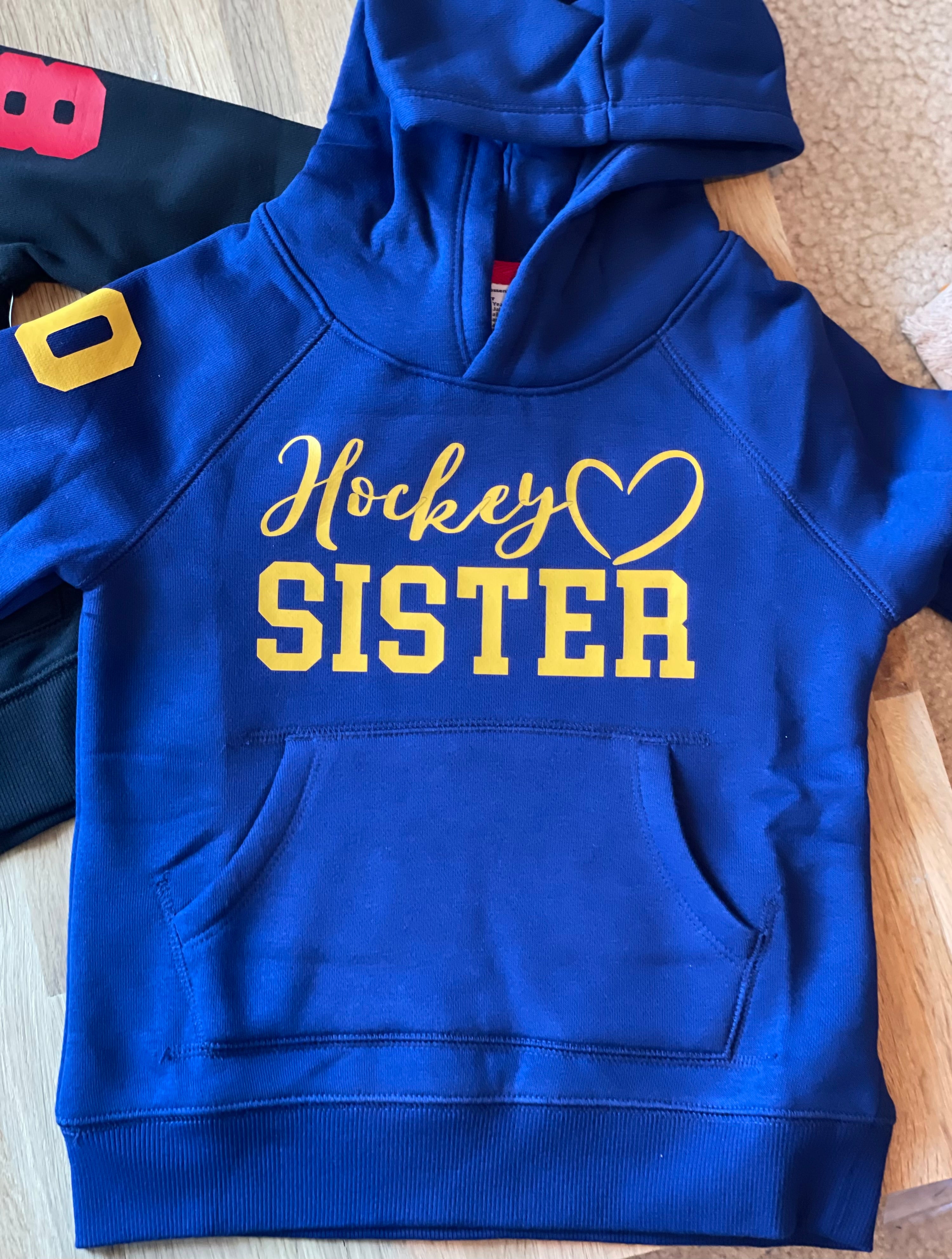 Hockey Sister Hoodie – Cute & Cozy Rink-Side Sweatshirt for Proud Sisters