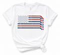 Hockey Stick American Flag Tee