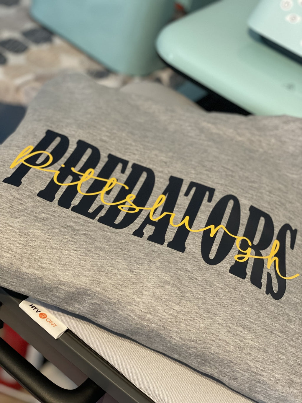 Stylish Cursive Lettering Hockey Crewneck